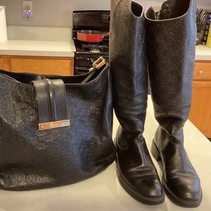 Gucci handbag & boots